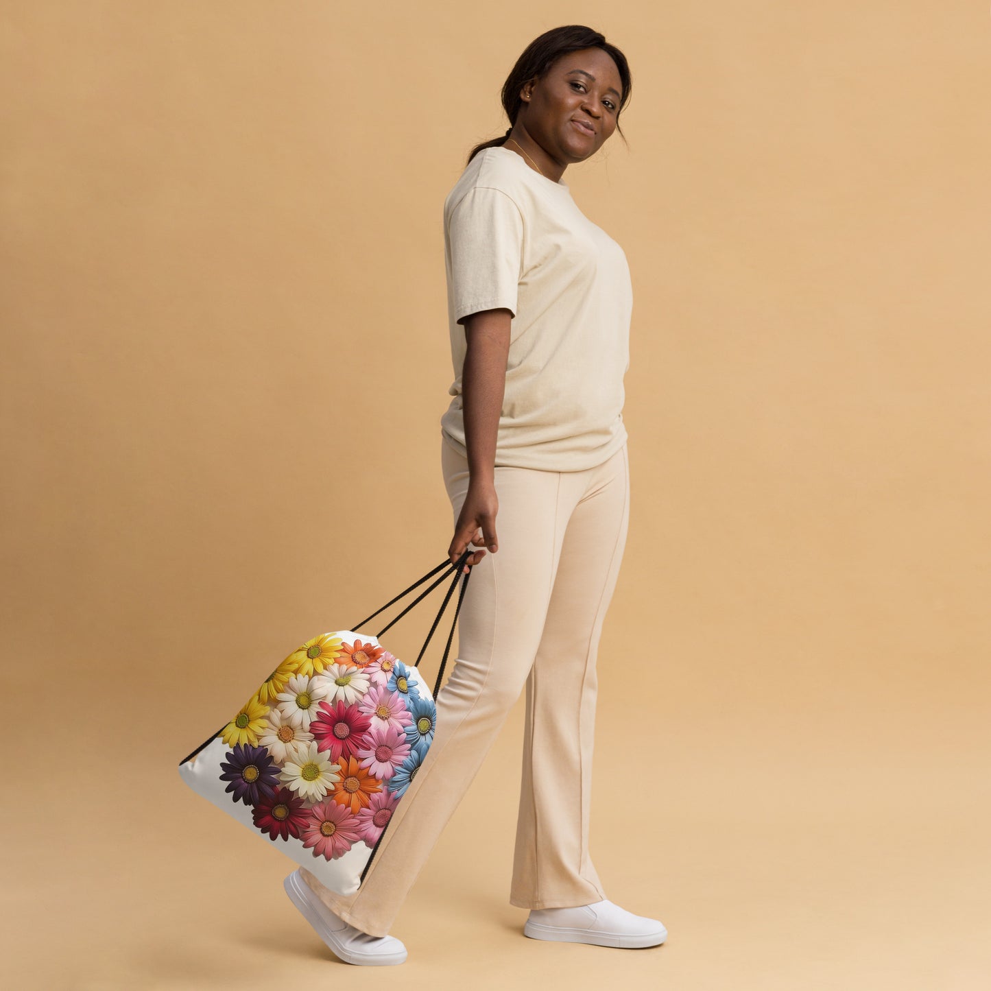 Gerbera Dasies! Elevate Your Style with our Enchanting Gerbera Daisy Drawstring Backpack! 🌼