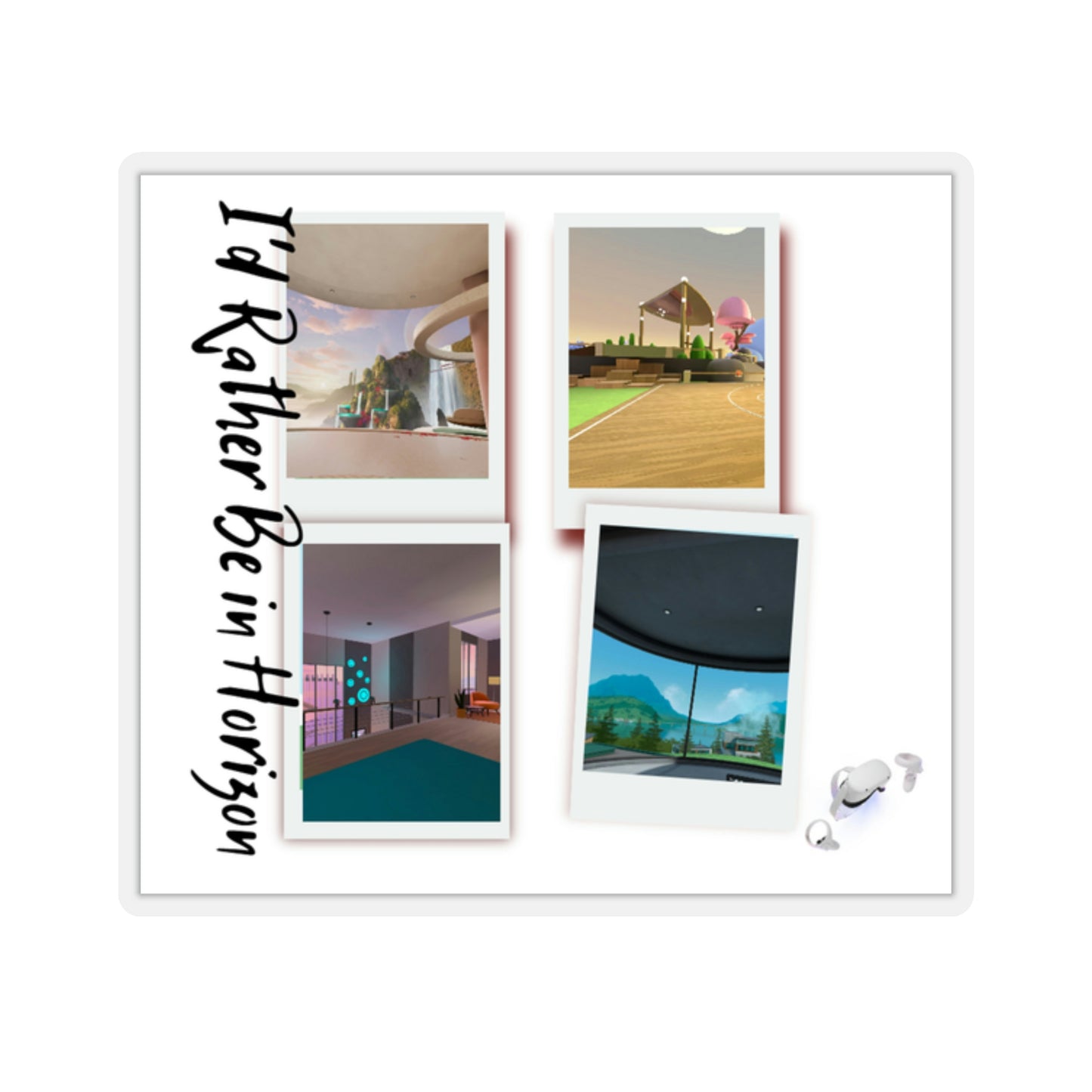 I'd Rather be In Horizon  Square Sticker