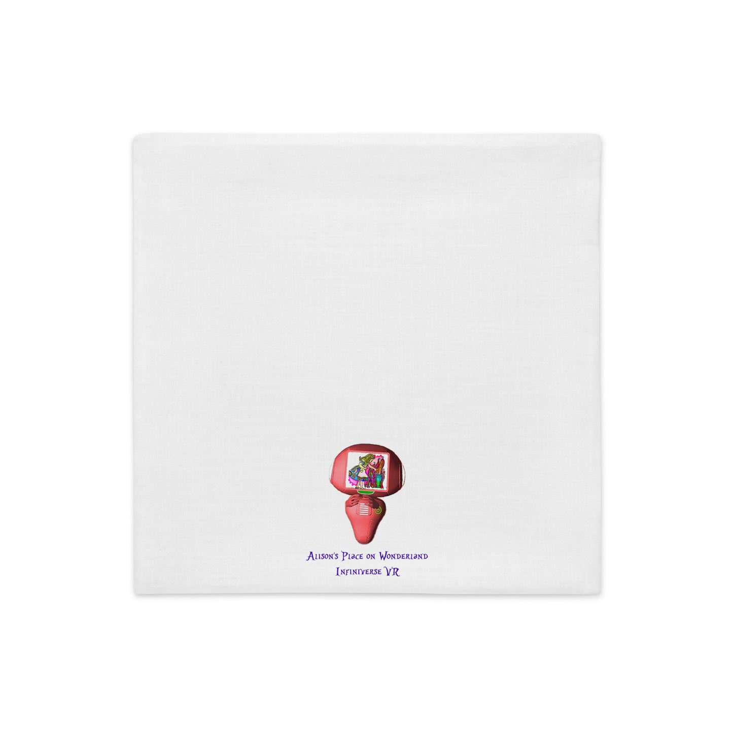 We're All Mad Here in the Infiniverse Pillow Case (White)