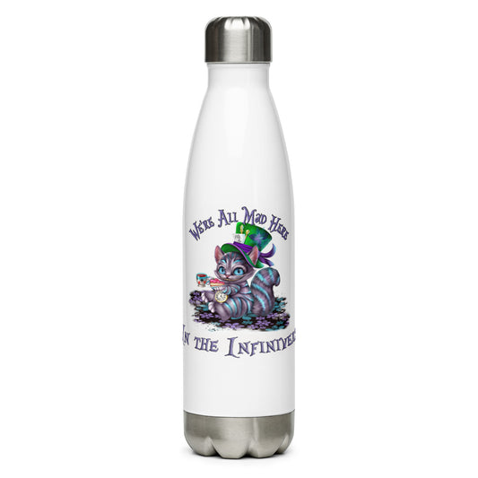 We're All Mad Here in the Infiniverse Water Bottle