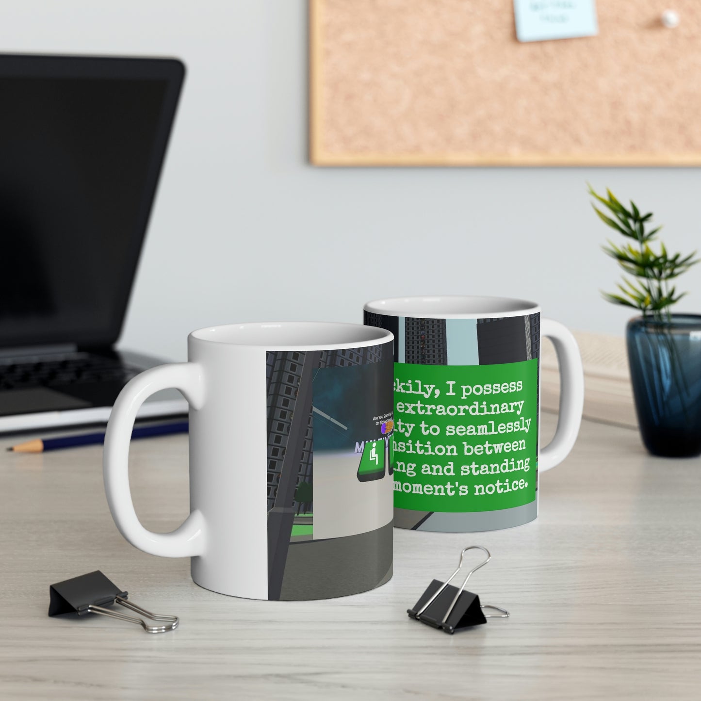 Are you Sitting Down or Standing Up? Infinvierse Entry Screen Mug