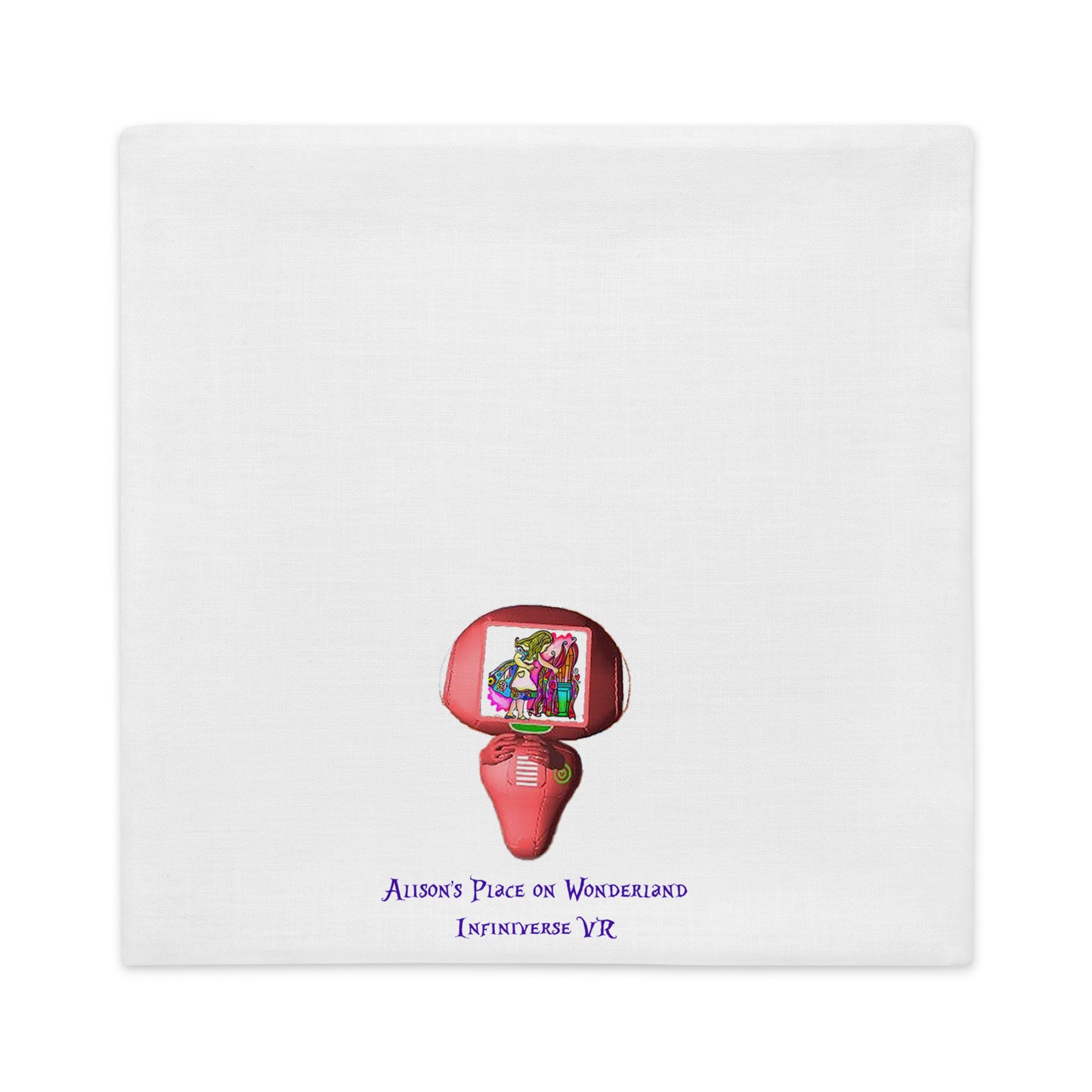 We're All Mad Here in the Infiniverse Pillow Case (White)